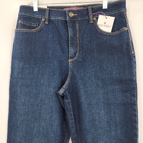 GLORIA VANDERBILT Amanda High Rise Mom Dark Wash Blue Jeans 10 NWT - Picture 3 of 9